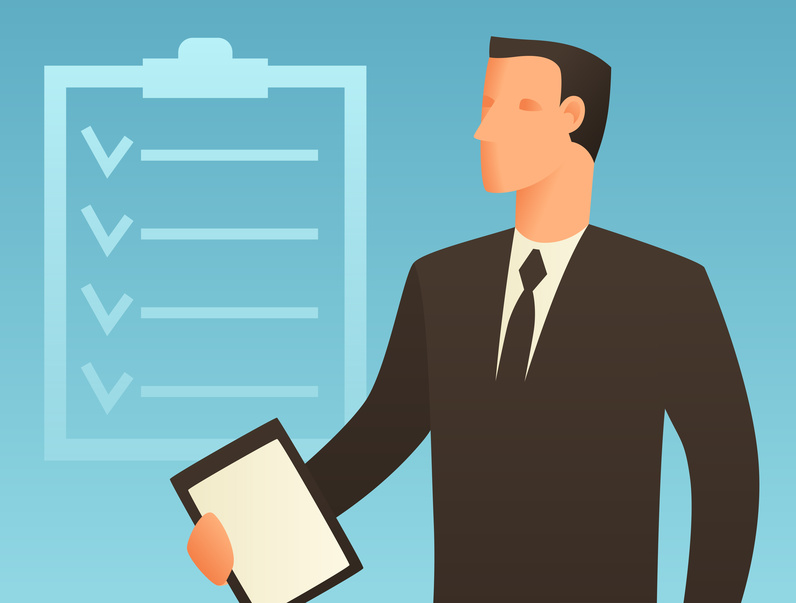 Planning business conceptual illustration with businessman. Image for web sites, articles, magazines